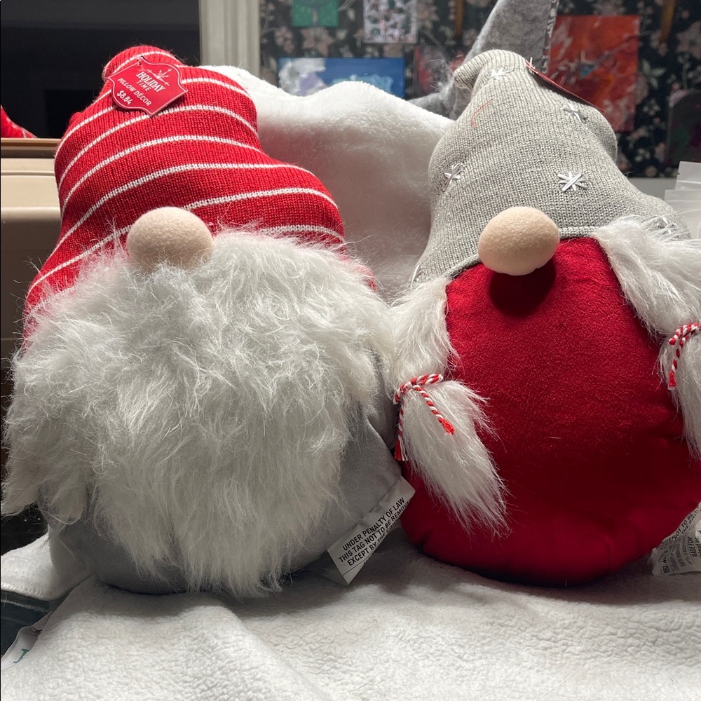 Holiday Time Red and Gray Gnome Decor